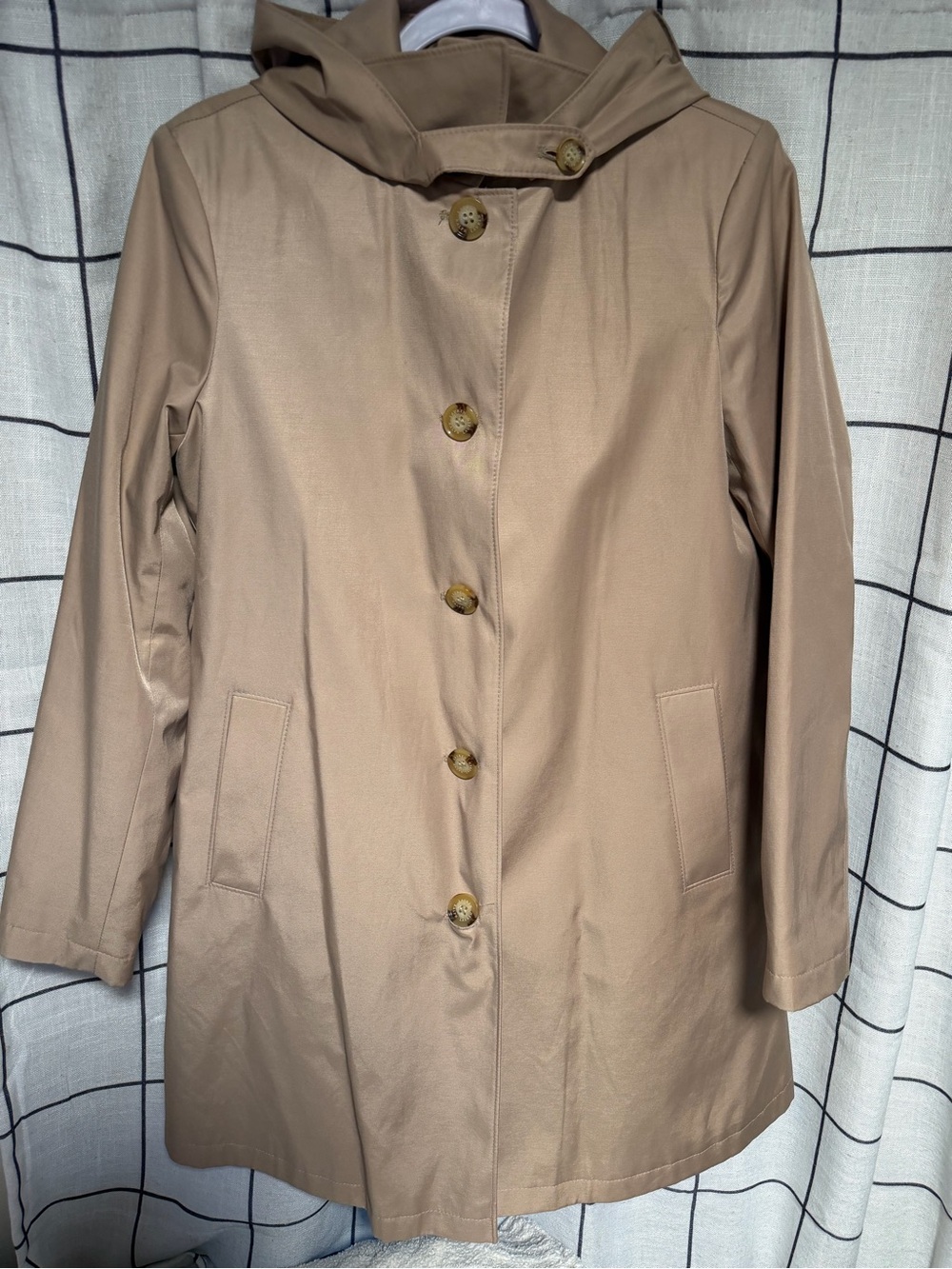 Ralph Lauren Women's Hooded Raincoat Trench Jacket